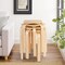 Stackable Stools Set of 4 with Square Top and Rounded Corners - 14" x 14" x 18"